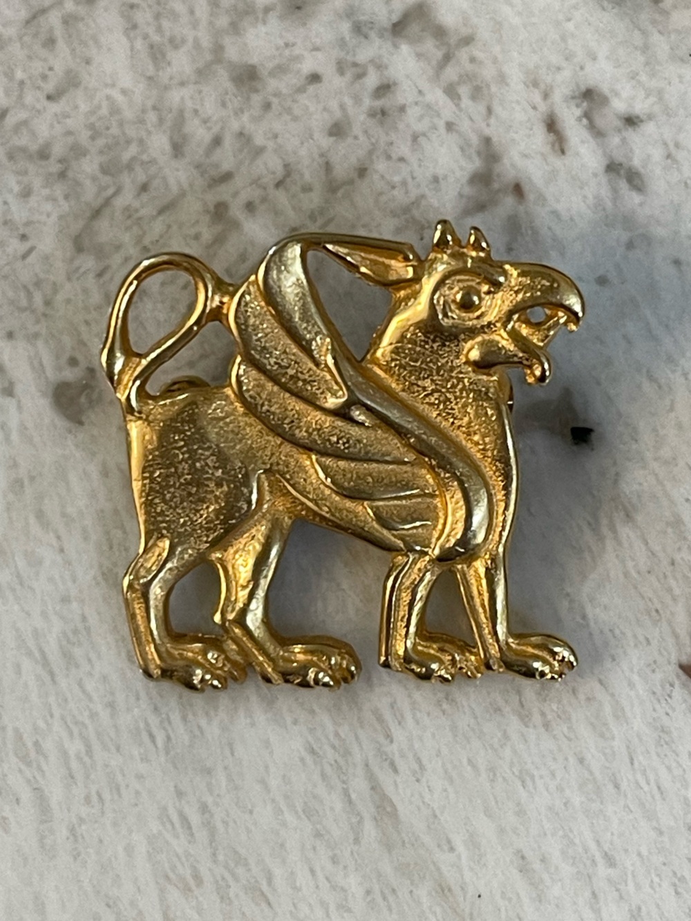 MMA Metropolitan Museum of Art Gold Plated Scythian Brooch Pin 1”